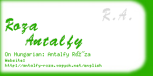 roza antalfy business card